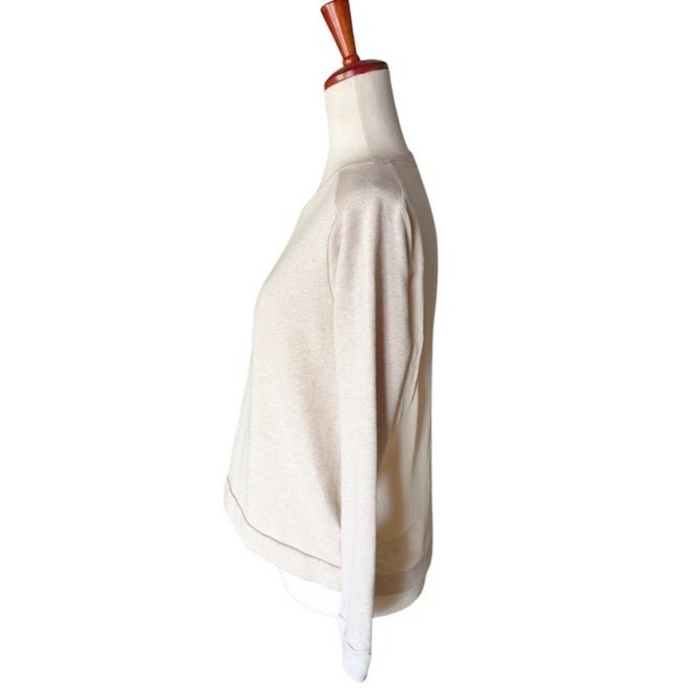 COS Women Heathered Oatmeal Silk Back Cotton Modal Knit Top Size Small‎ - Picture 4 of 8